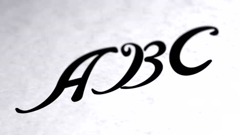 "ABC"-on-the-page.-Looping-footage-has-4K-resolution.