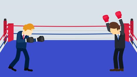 Business-man-battle-in-boxing-gloves.-Business-competition-concept.-Loop-illustration-in-flat-style.