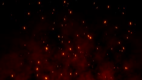 Glittering-particles-sparkle-and-looping-fire-with-drift-along.-light-and-life-with-shining-bokeh-sparkles.-Fiery-orange-glowing-flying-away-particles-over-black-background