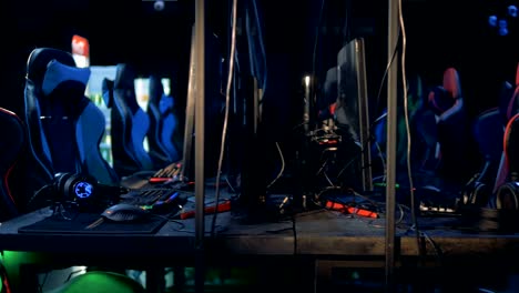 Empty-room-of-a-gaming-club-with-chairs-and-equipment