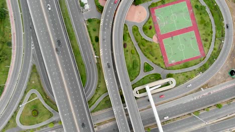 Aerial-view-of-highway-interchange