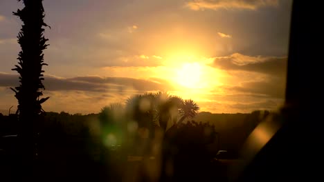 Coche-POV-en-Canarias-al-atardecer-en-cámara-lenta-180fps