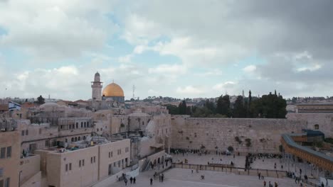 Zeitraffer-der-alten-Stadt-Jerusalem-in-Israel