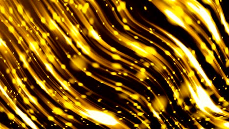 Abstract-background-with-waving-golden-lines,-3d-rendering-backdrop