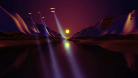 UFO-Fly-Over-The-River