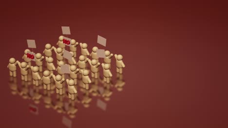 3d-Rendering-Personen-teilen-sich-ein-Protestschild-halten-Mob-Konzept.