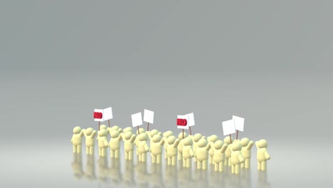 3d-Rendering-Personen-teilen-sich-ein-Protestschild-halten-Mob-Konzept.