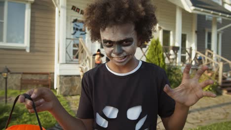 African-Teenager-Trick-or-Treating