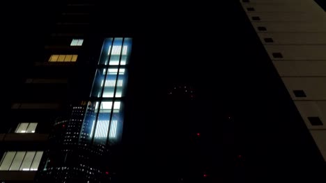 The-white-lights-on-the-elevator-in-Tokyo-Japan