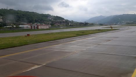 The-plane-taxis-on-the-track.-From-the-window