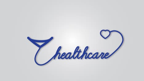 Healthcare---estetoscopio-con-el-icono-del-corazón.-Concepto-médico-salud-movimiento-gráfico-imágenes