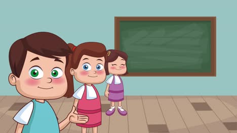 School-and-kids-HD-animation