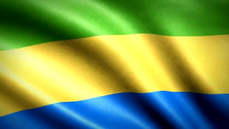 Gabon-Flag.-Seamless-Looping-Animation.-4K-High-Definition-Video