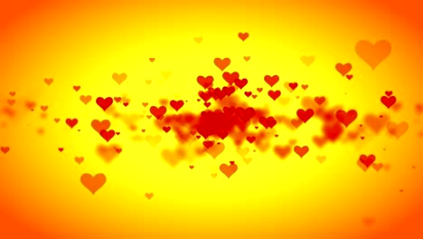 Animated-valentine-hearts-on-Yellow-background