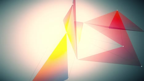 Abstract-computer-generated-seamless-loop-abstract-geometrical-motion-from-chaotic-slow-moving-dots,-lines-and-triangles-background.