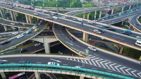 Shanghai-Stadt-Verkehr-Zeitraffer