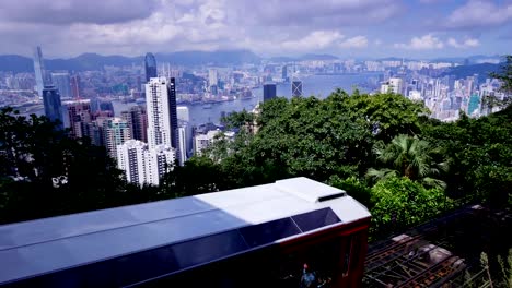 Hongkong.-Spitze-Straßenbahn.-4k