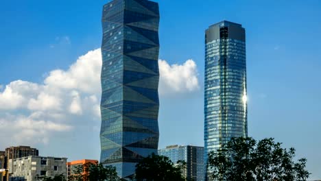 Time-lapse-of-cityscape-in-nanjing-city,china-,cloudy-day