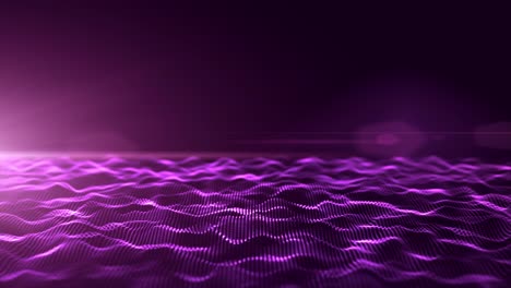 Abstract-purple-digital-waves-background-with-light-flare