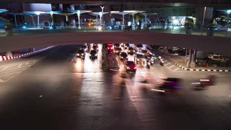 Time-lapse-have-traffic-at-the-intersection.