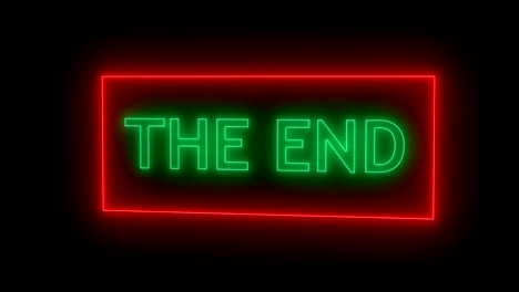 THE-END-Sign-in-Neon-Style