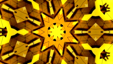 Abstract-background-with-gold-kaleidoscope