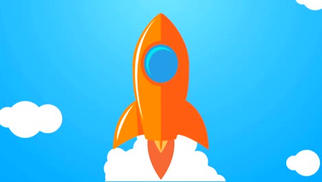 Flat-style-animation-of-rocket-launch.