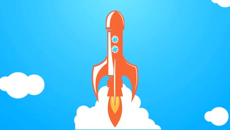 Flat-style-animation-of-rocket-launch.