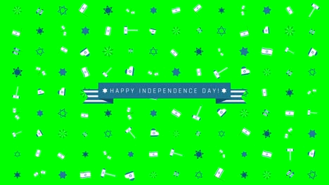 Israel-Independence-Day-holiday-flat-design-animation-background-with-traditional-symbols-and-english-text