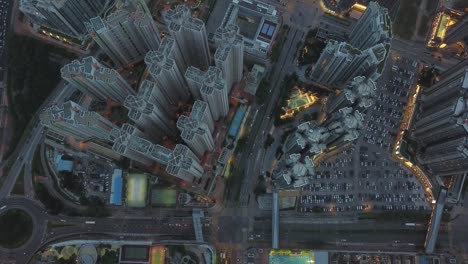 Imágenes-de-Drone-de-Kuala-Kwan-O-City,-Hong-Kong