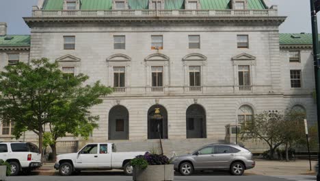 Day-Summer-Establishing-Shot-of-Portland-Maine-City-Hall