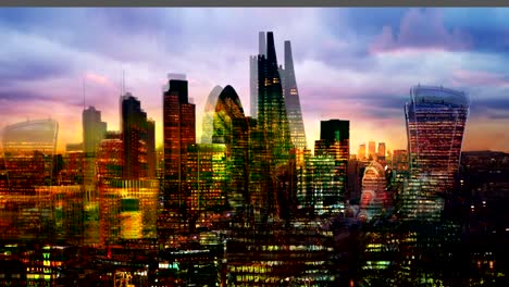 City-of-London-at-night.-Multiple-exposure-image-includes-City-of-London-financial-aria-at-sunset