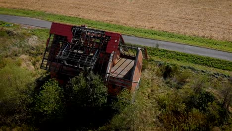 verlassene-Hausruine-(Luftbild)