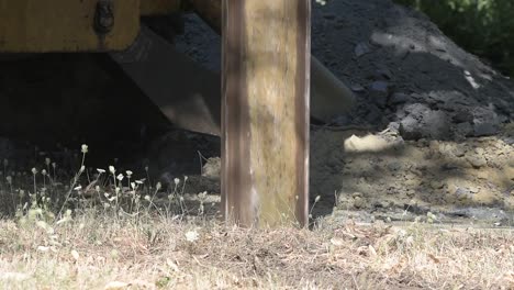 Construction-drill-auger-working-in-the-countryside