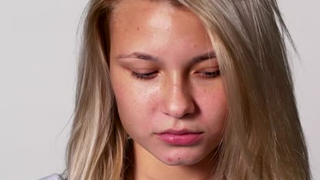 Close-up-portrait-of-beautiful-sad-female-teenager