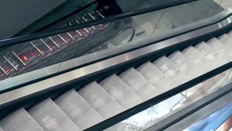 Moving-escalator-in-the-city-mall.