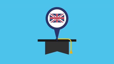 graduation-hat-pointer-map-england-flag