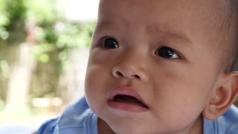 Slow-motion-Close-up-of-crying-baby-boy