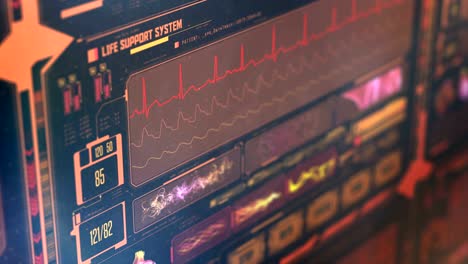 Normal-vital-signs-on-ICU-monitor,-patient-in-stable-condition,-hospital-care