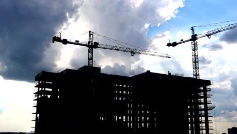 Construction-Cranes-Works-Timelapse