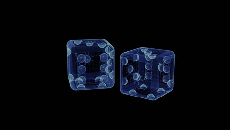 Hologram-of-rotating-dices