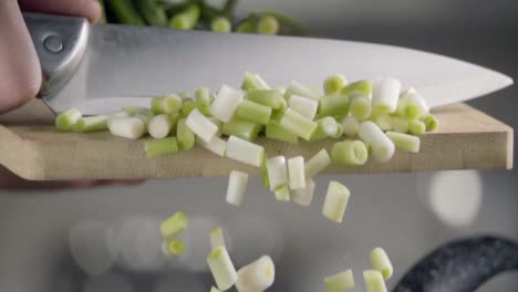 Falling-of-green-onion-into-the-frying-pan.-Slow-motion-480-fps