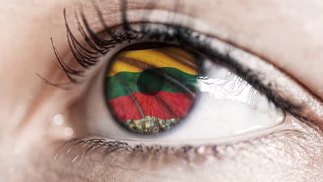woman-green-eye-in-close-up-with-the-flag-of-Lithuania-in-iris-with-wind-motion.-video-concept
