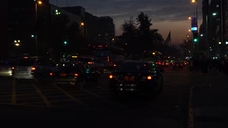 Traffic-on-Santiago,-Chile