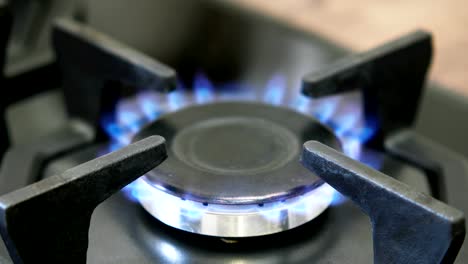 Burning-natural-gas-on-the-gas-burner.