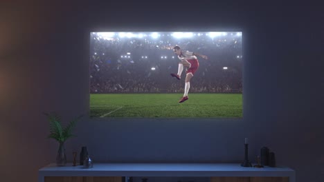 Soccer-game-on-living-room-tv-set