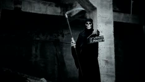 death-with-a-scythe-raises-a-sign-with-the-inscription-wealth-or-poverty