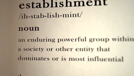 Establishment-Definition