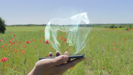 Holograma-de-caballo-en-un-smartphone