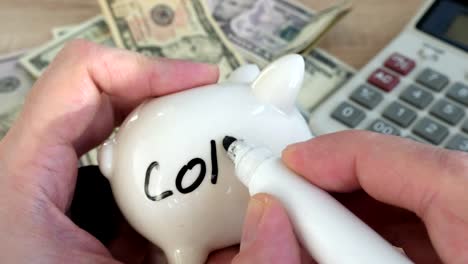 Savings-for-education.-Hands-writing-word-colledge-on-a-piggy-bank.